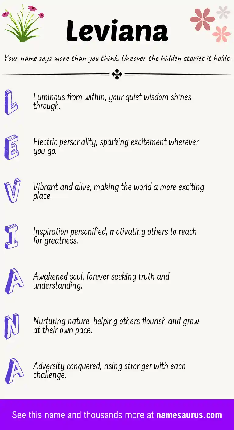 Acrostic poem about Leviana.