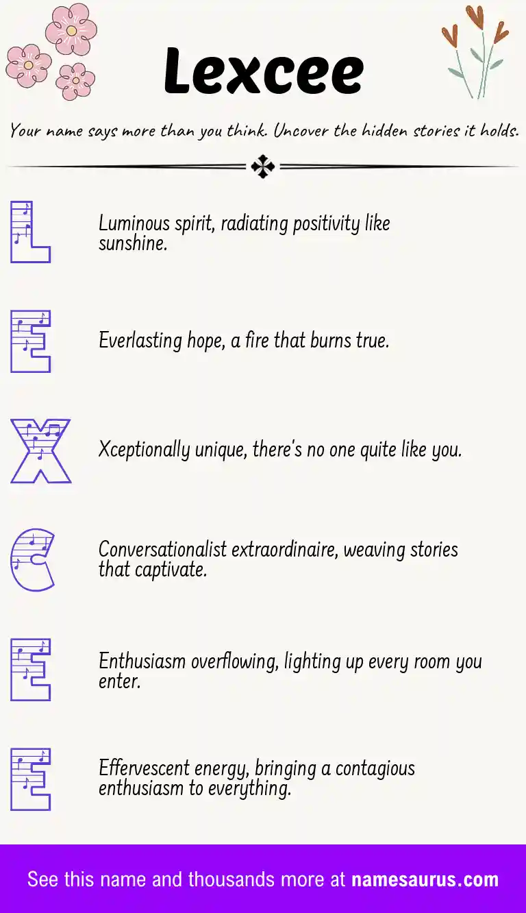 Acrostic poem about Lexcee.