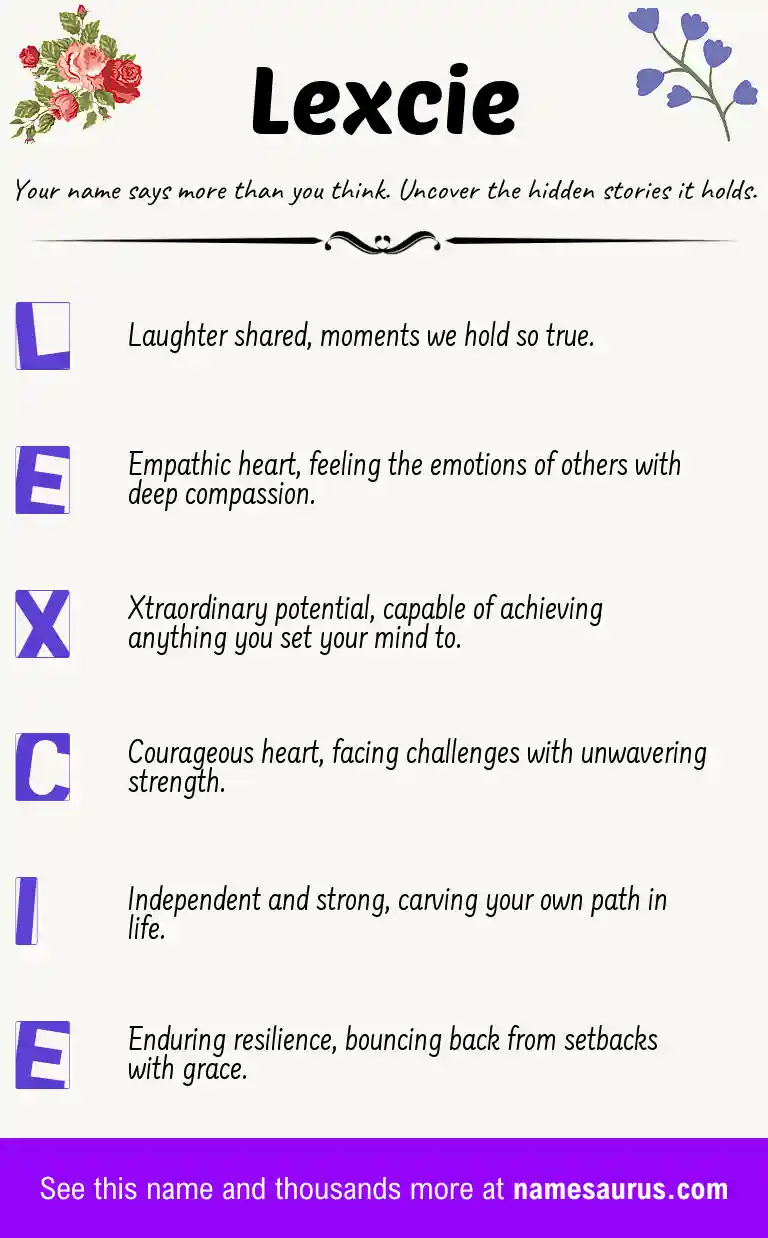 Acrostic poem about Lexcie.