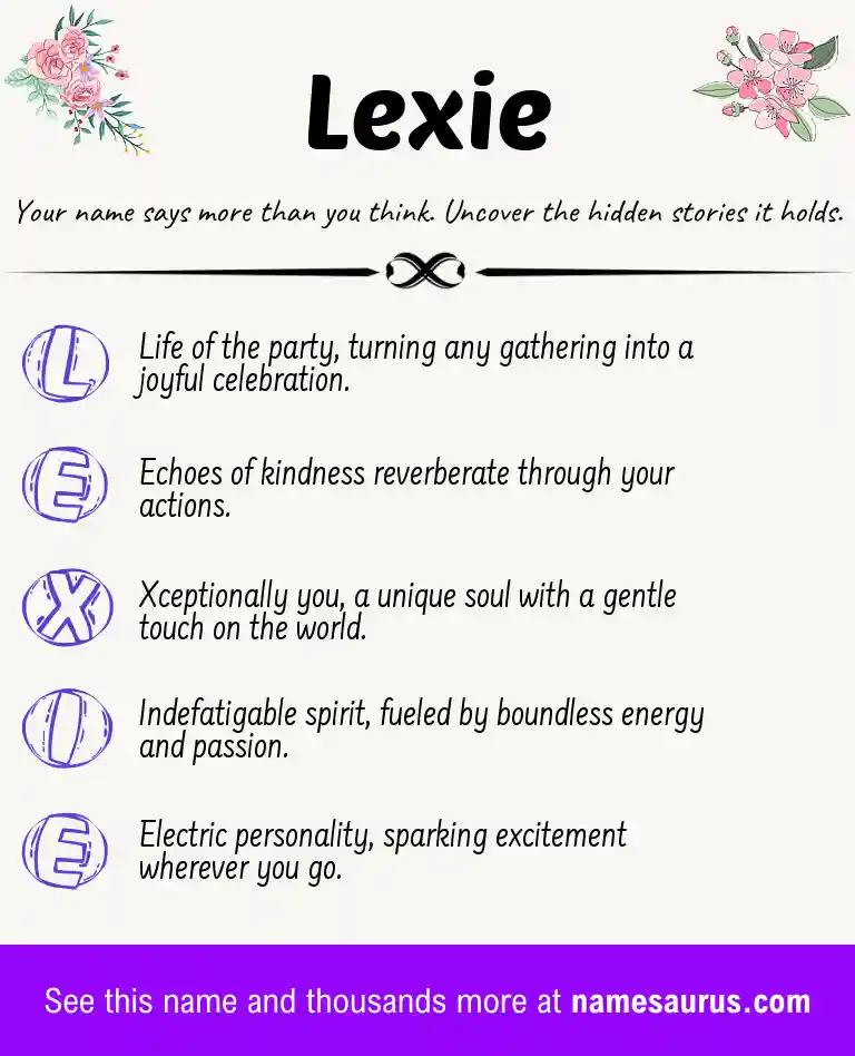 Acrostic poem about Lexie.