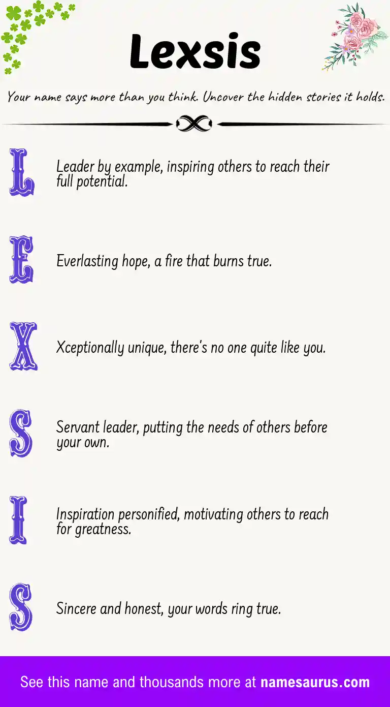 Acrostic poem about Lexsis.