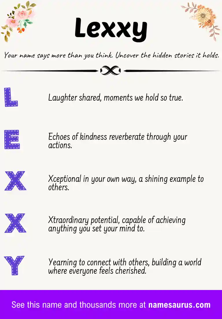 Acrostic poem about Lexxy.