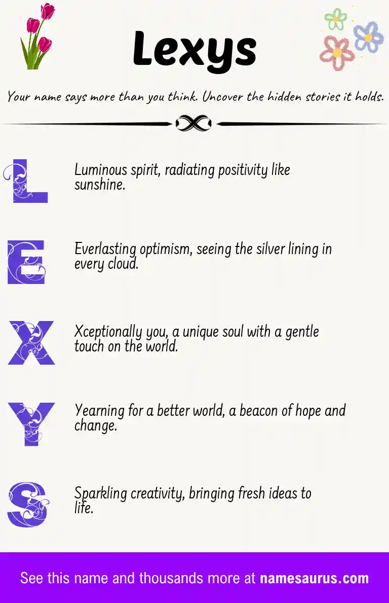 Acrostic poem about Lexys.
