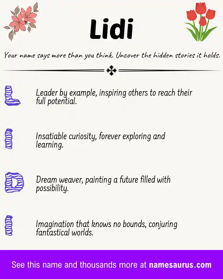 Acrostic poem about Lidi.