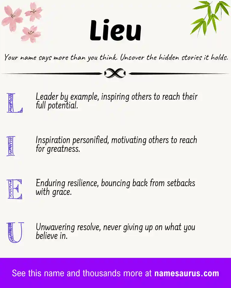 Acrostic poem about Lieu.