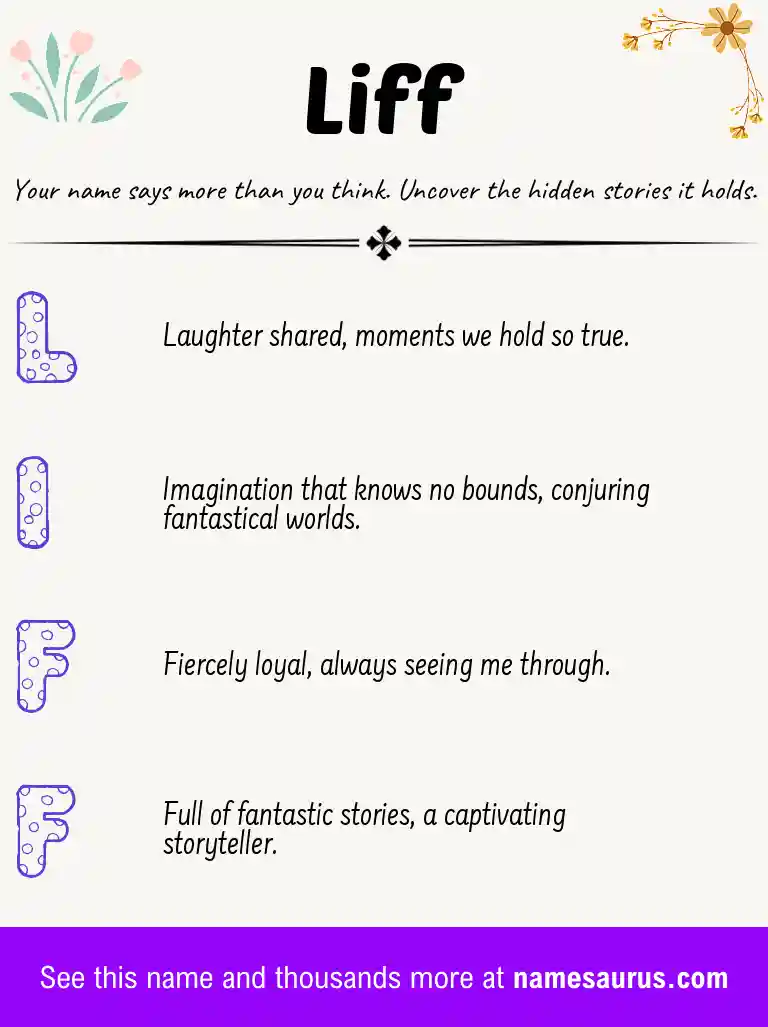 Acrostic poem about Liff.