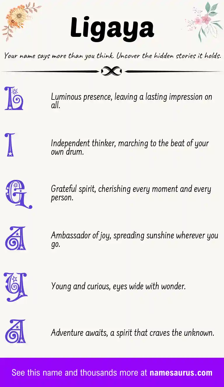 Acrostic poem about Ligaya.