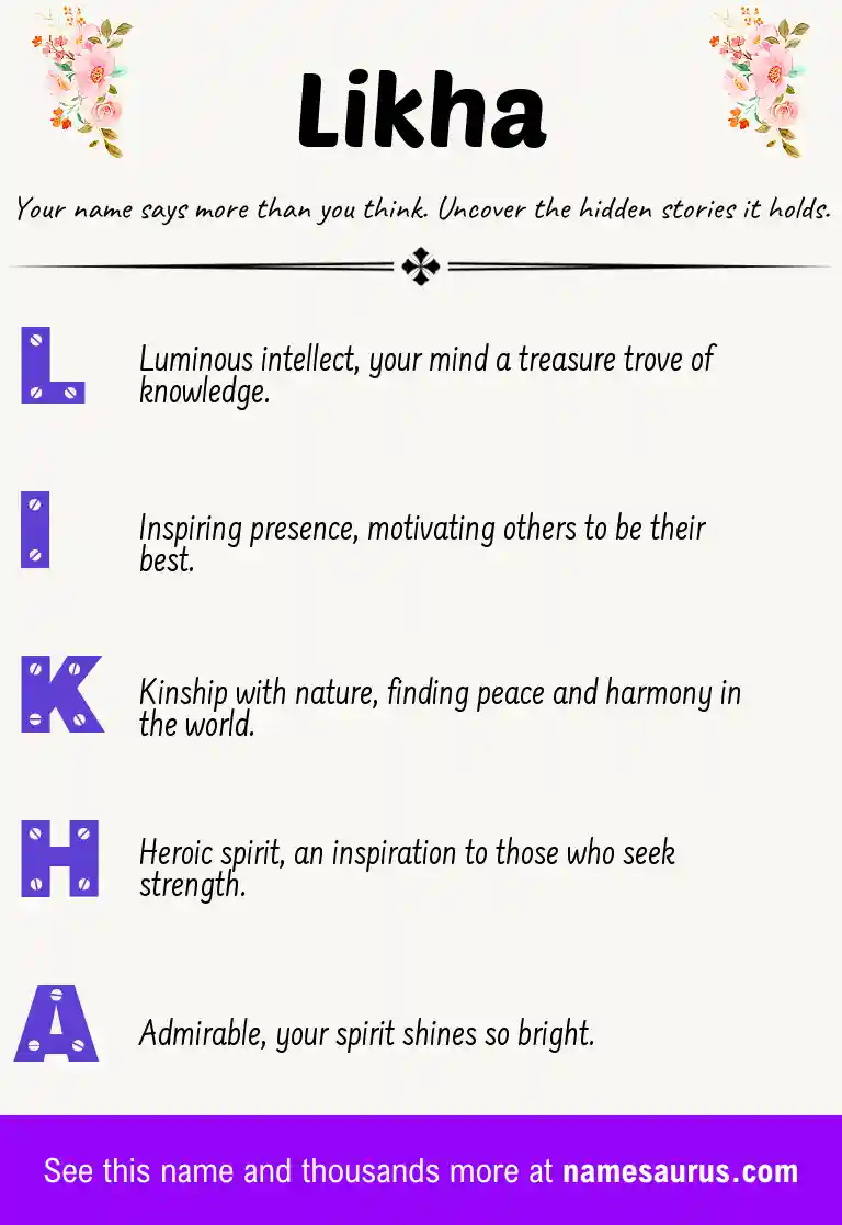 Acrostic poem about Likha.