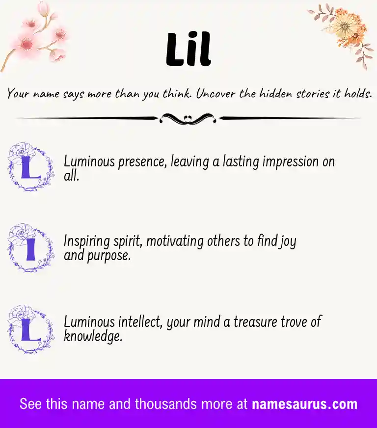 Acrostic poem about Lil.