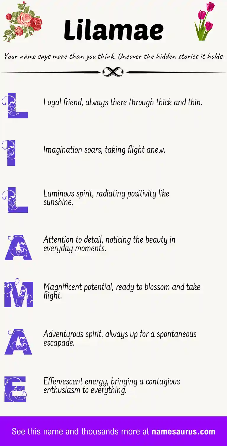 Acrostic poem about Lilamae.