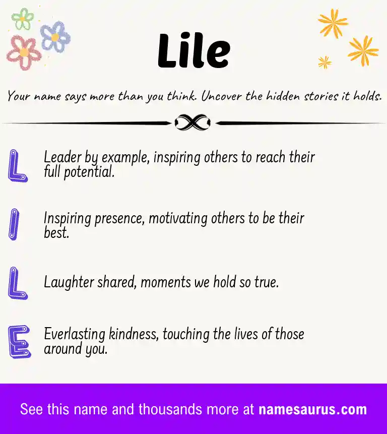 Acrostic poem about Lile.