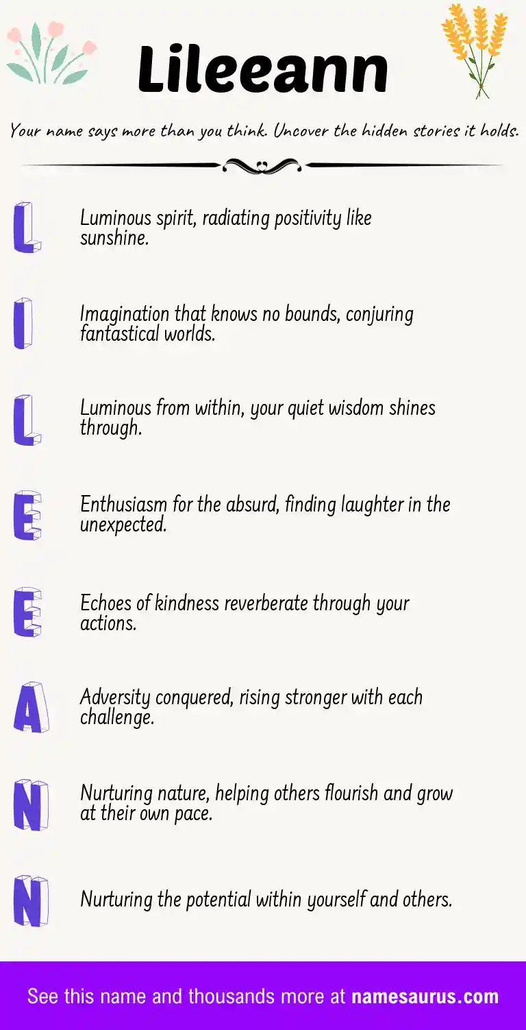 Acrostic poem about Lileeann.