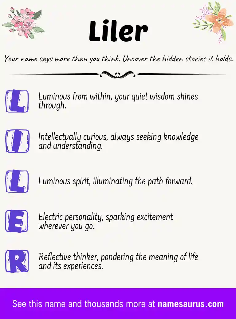 Acrostic poem about Liler.