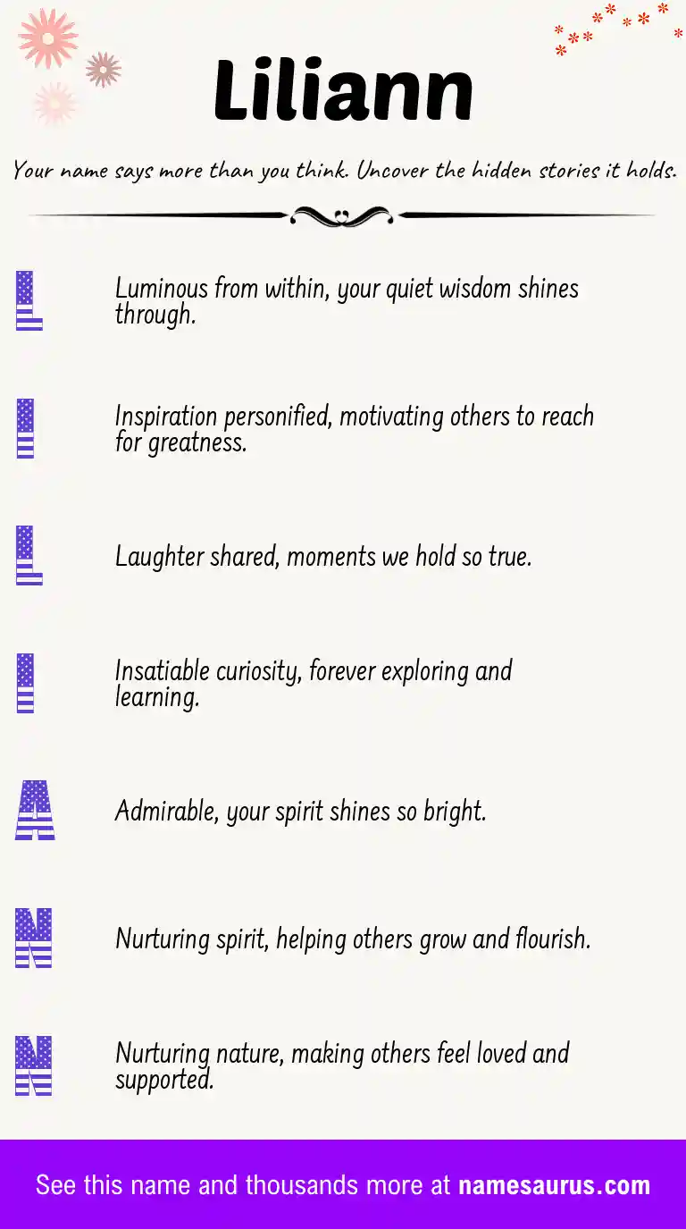 Acrostic poem about Liliann.