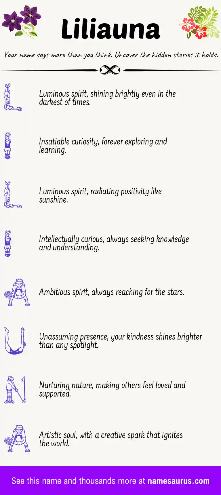 Acrostic poem about Liliauna.