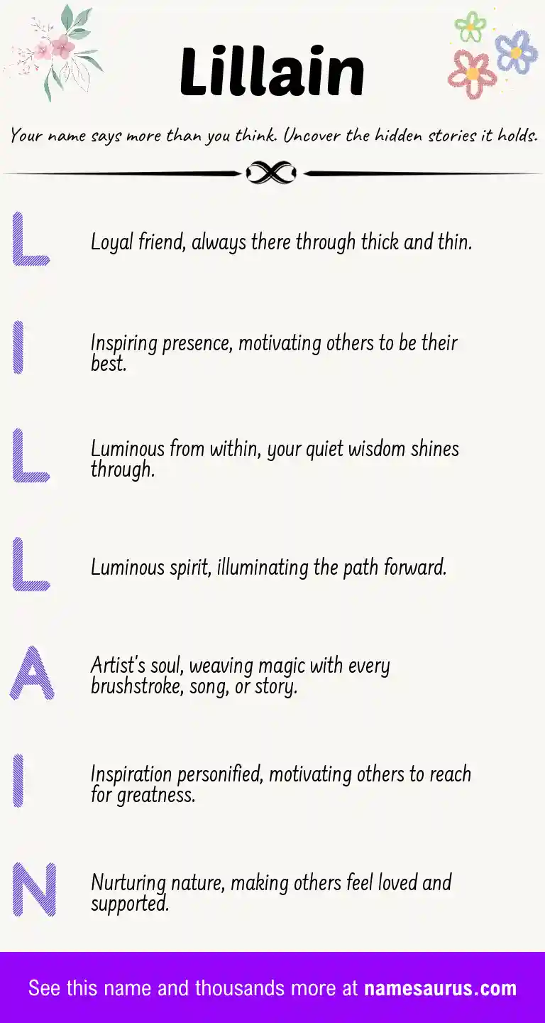 Acrostic poem about Lillain.