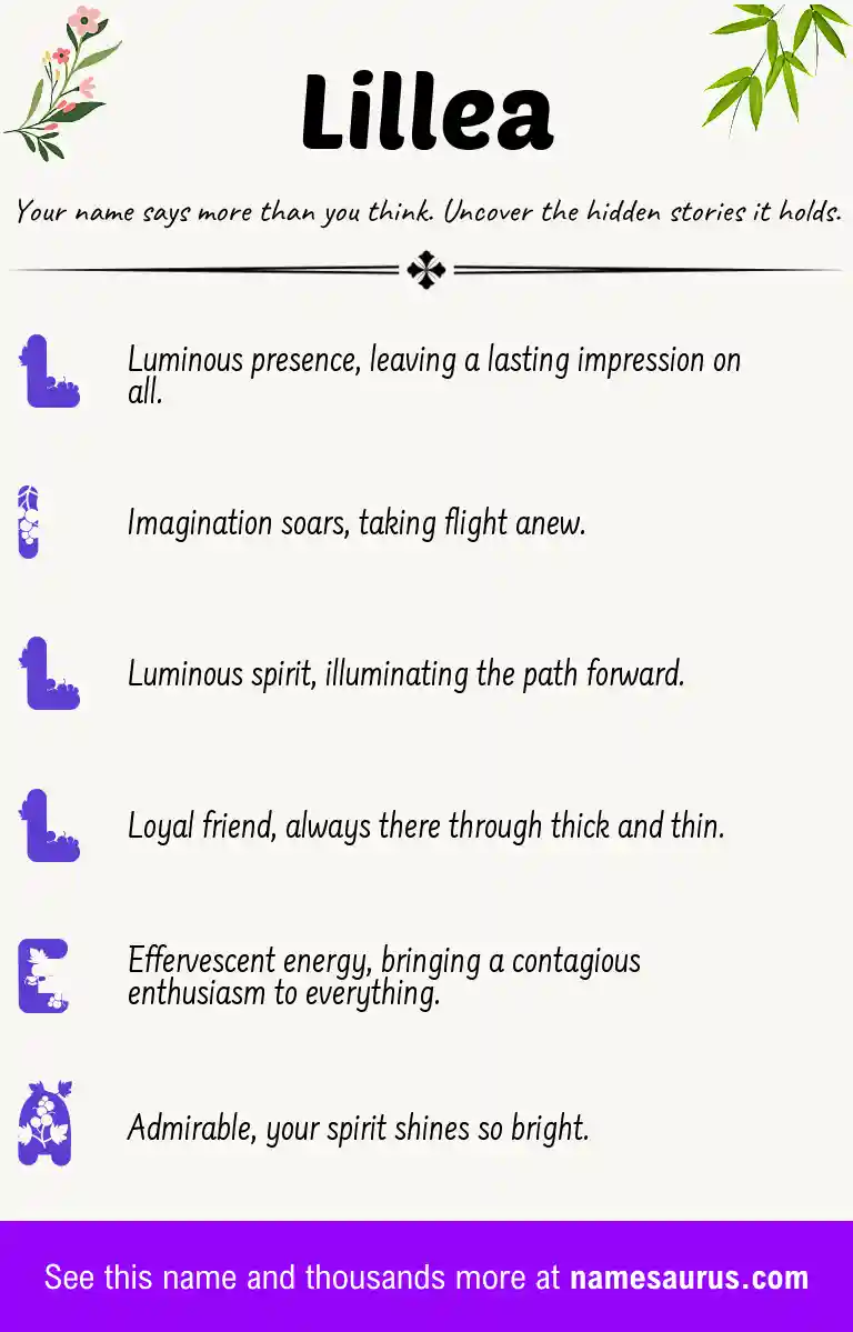 Acrostic poem about Lillea.