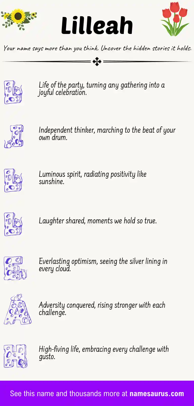 Acrostic poem about Lilleah.