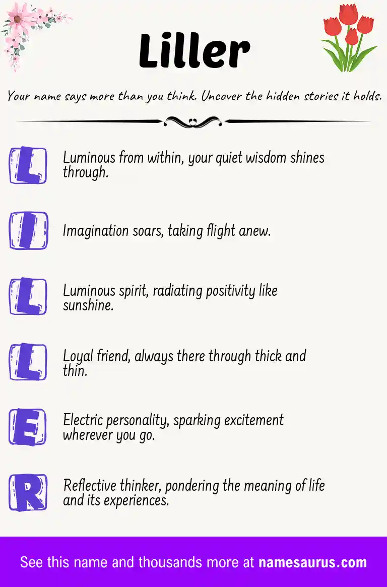 Acrostic poem about Liller.