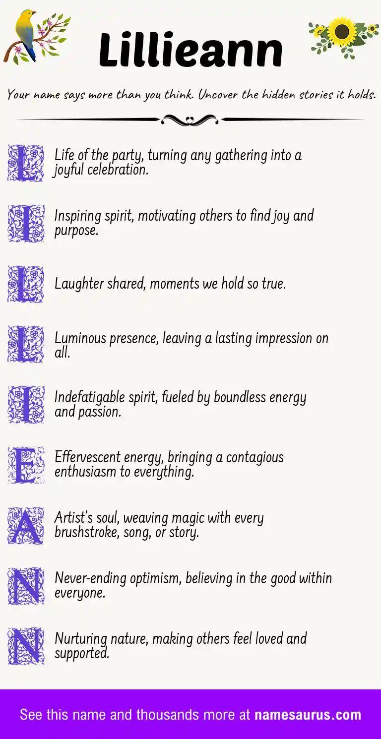 Acrostic poem about Lillieann.
