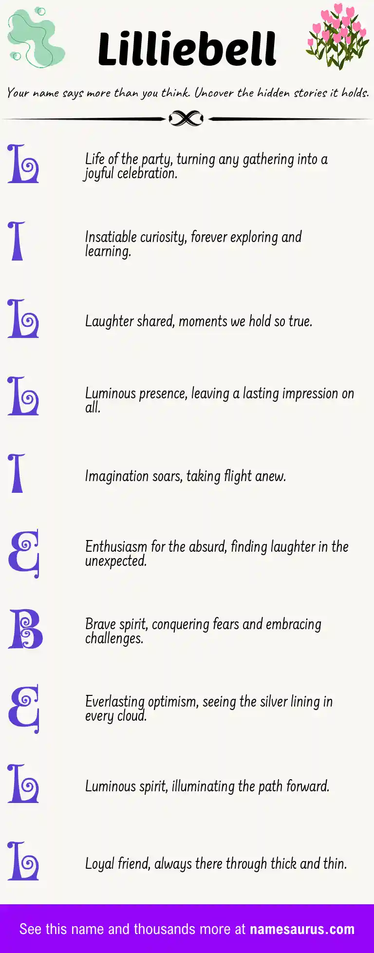 Acrostic poem about Lilliebell.