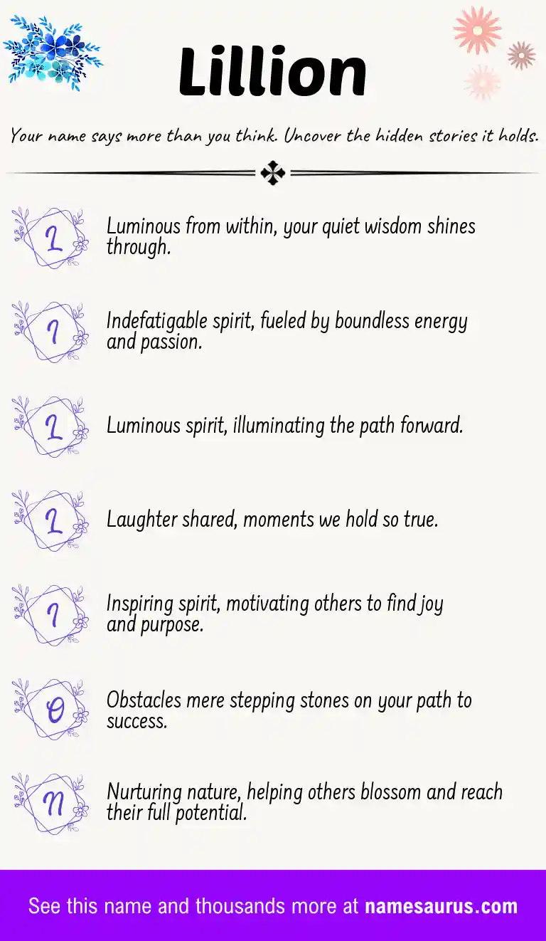 Acrostic poem about Lillion.