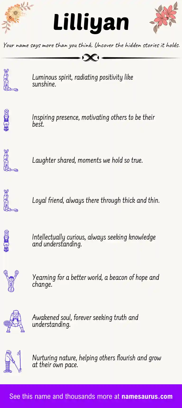 Acrostic poem about Lilliyan.