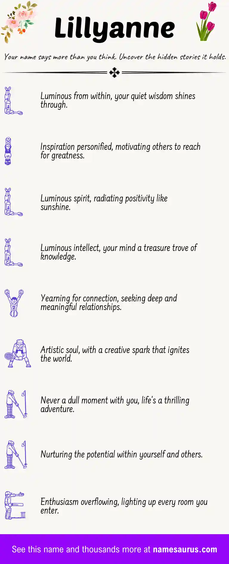 Acrostic poem about Lillyanne.