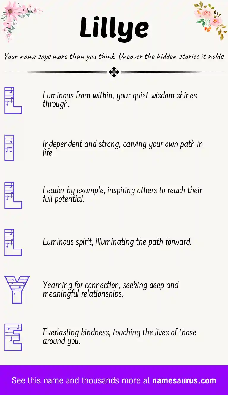Acrostic poem about Lillye.