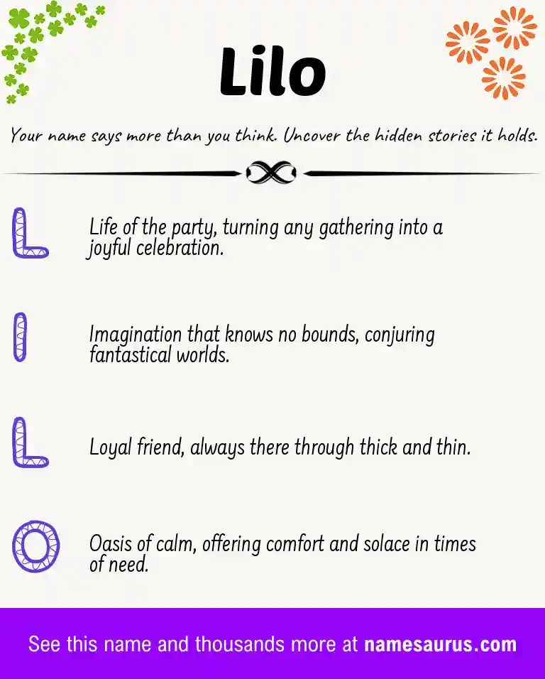 Acrostic poem about Lilo.