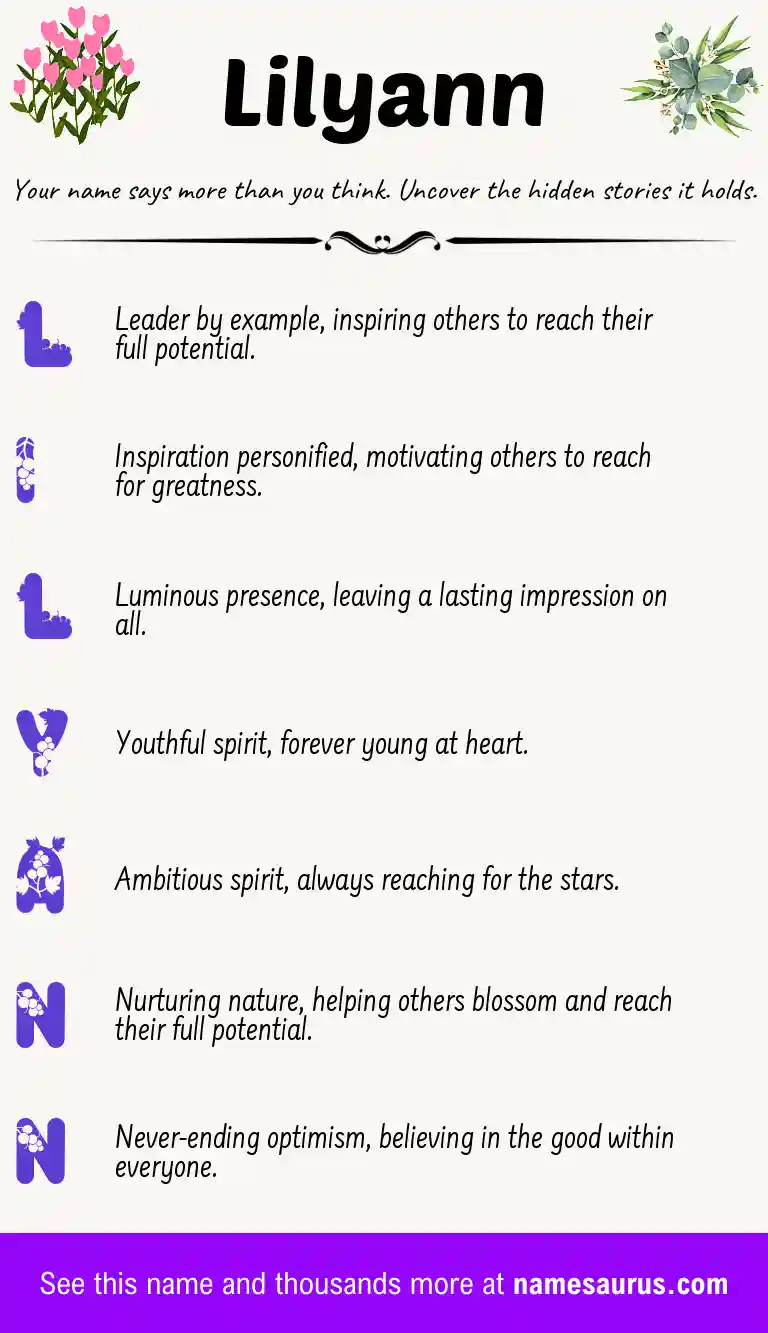 Acrostic poem about Lilyann.