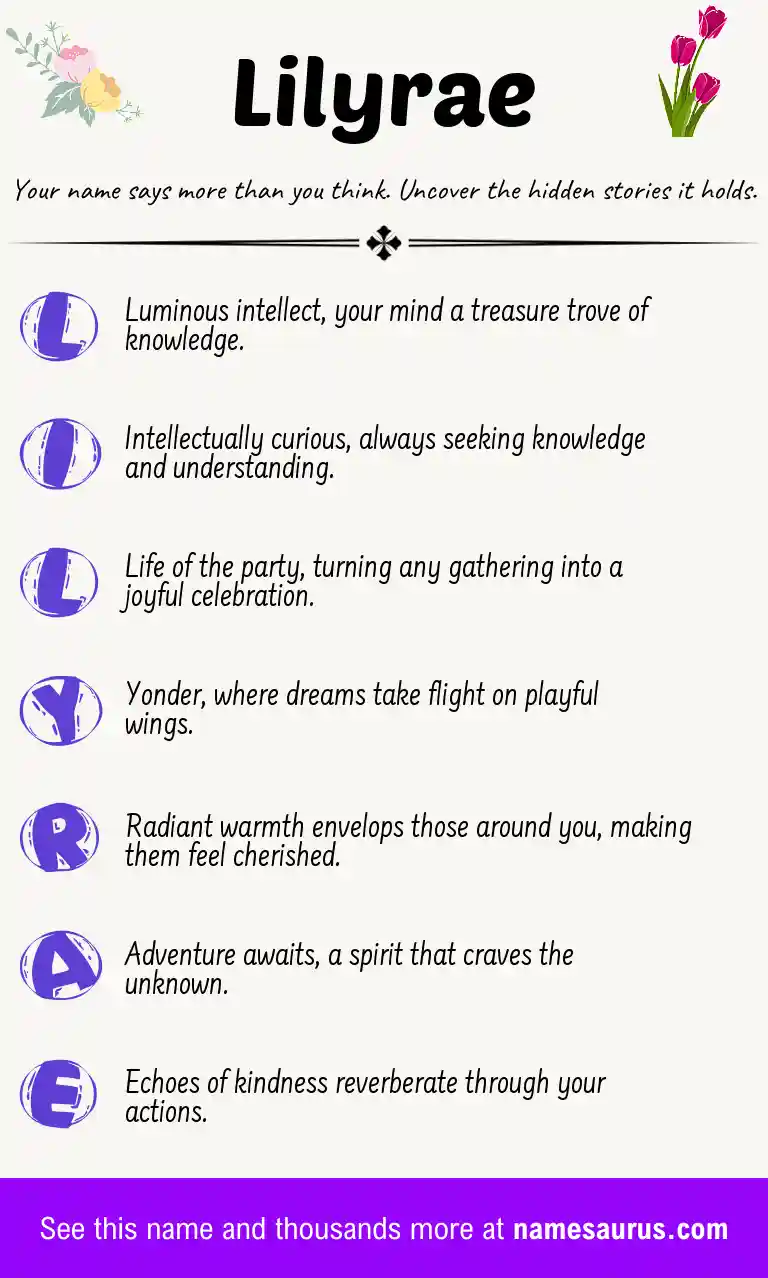 Acrostic poem about Lilyrae.