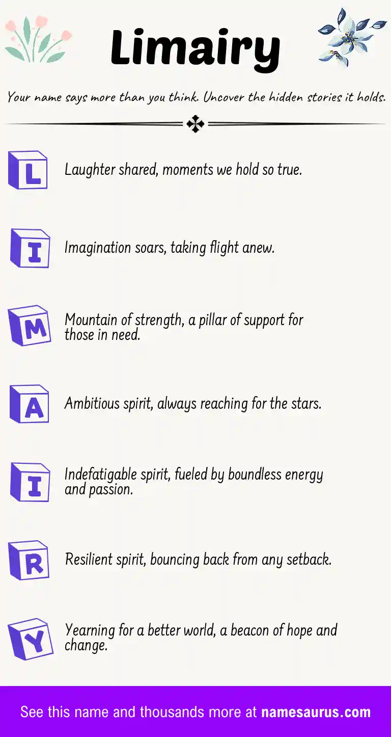 Acrostic poem about Limairy.