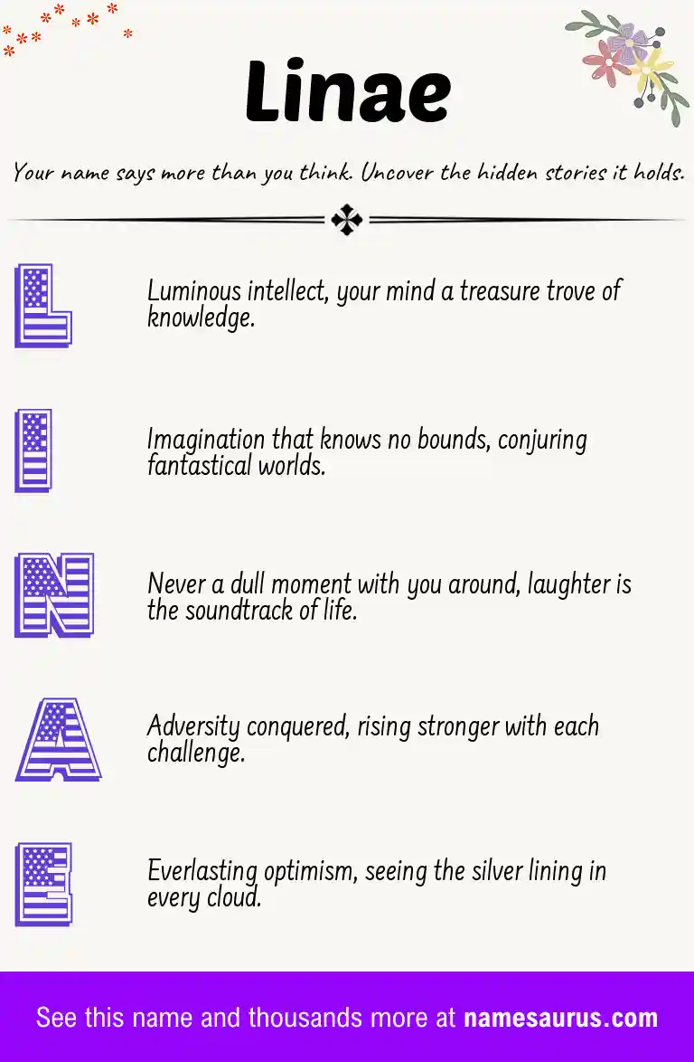 Acrostic poem about Linae.