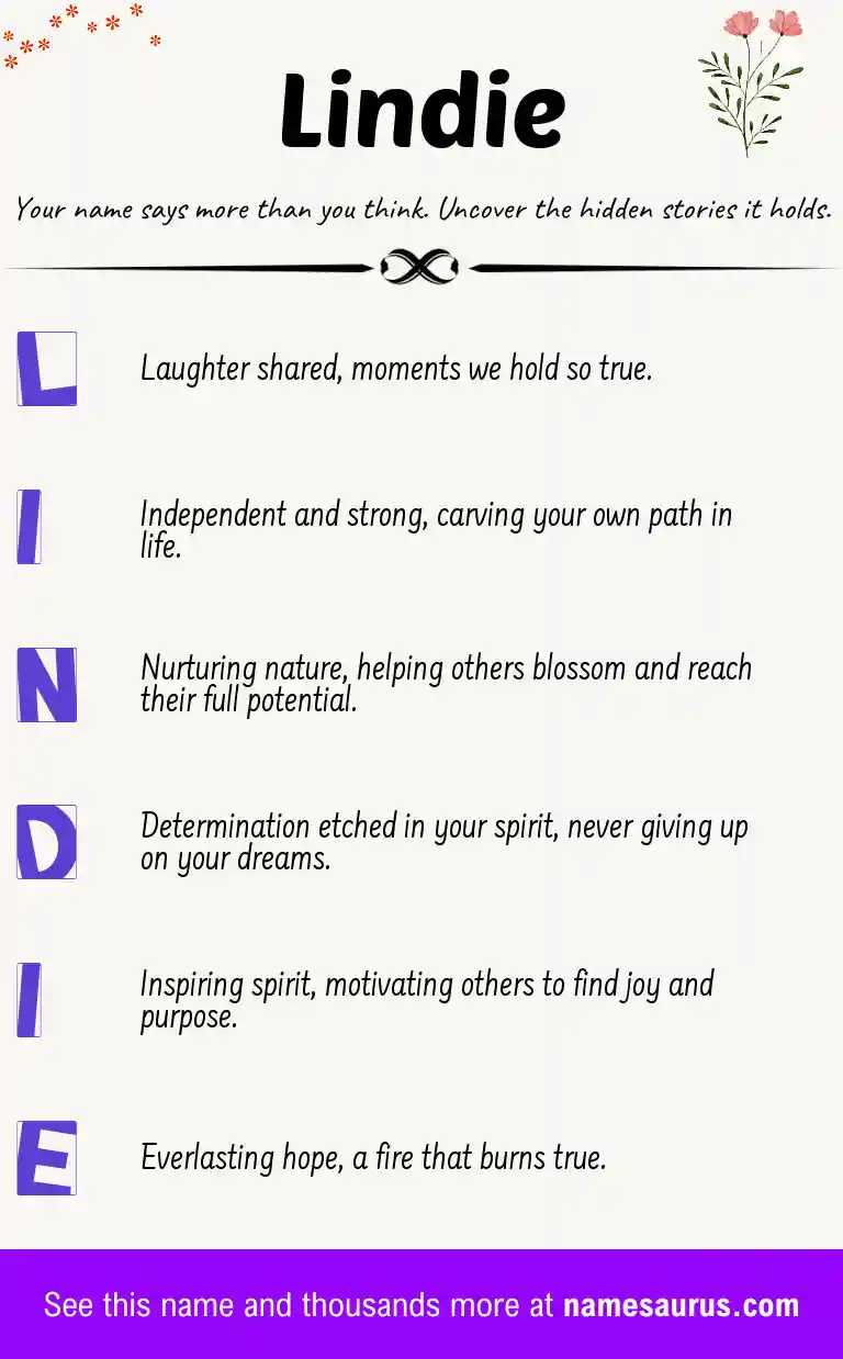 Acrostic poem about Lindie.