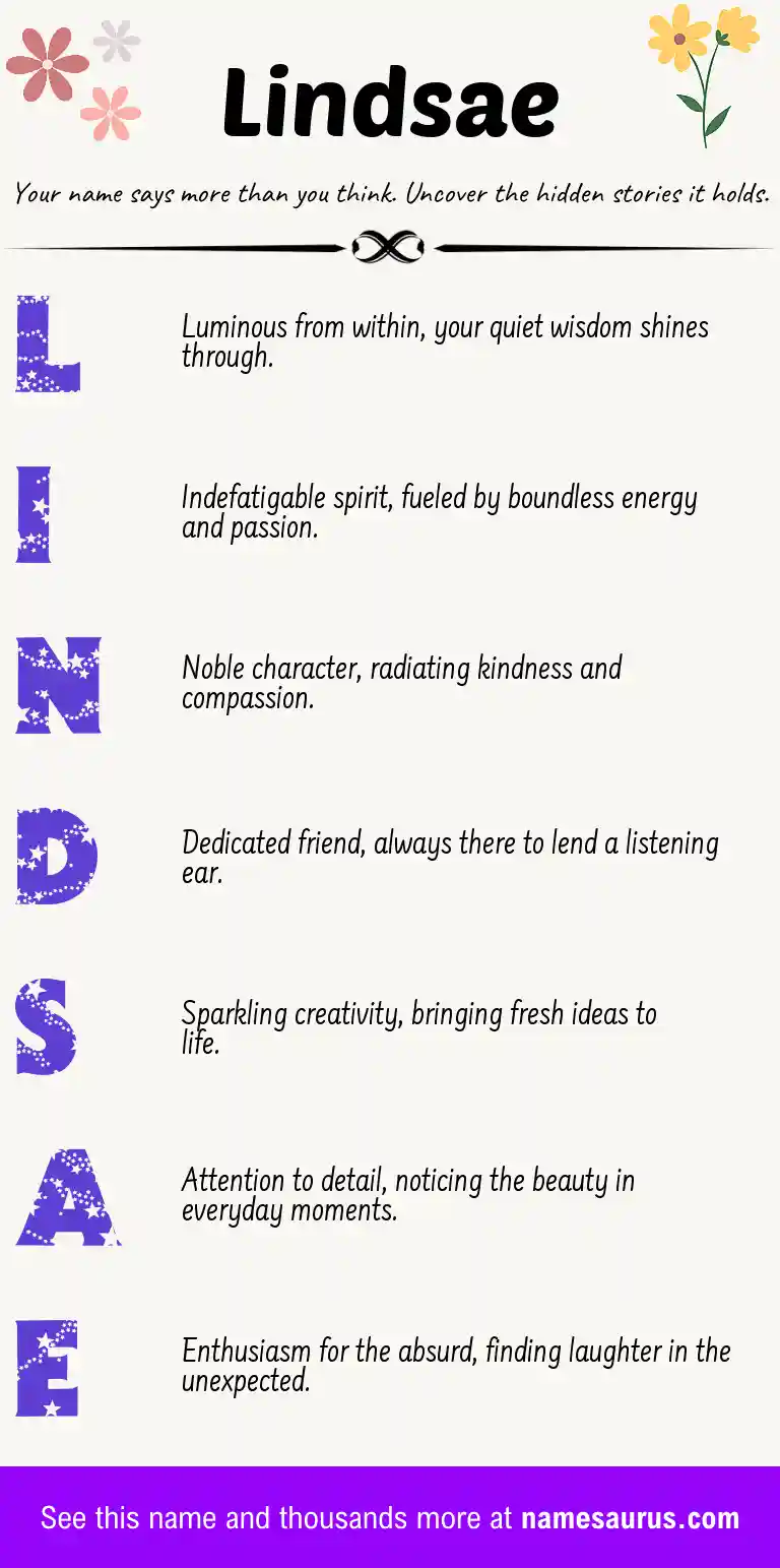 Acrostic poem about Lindsae.