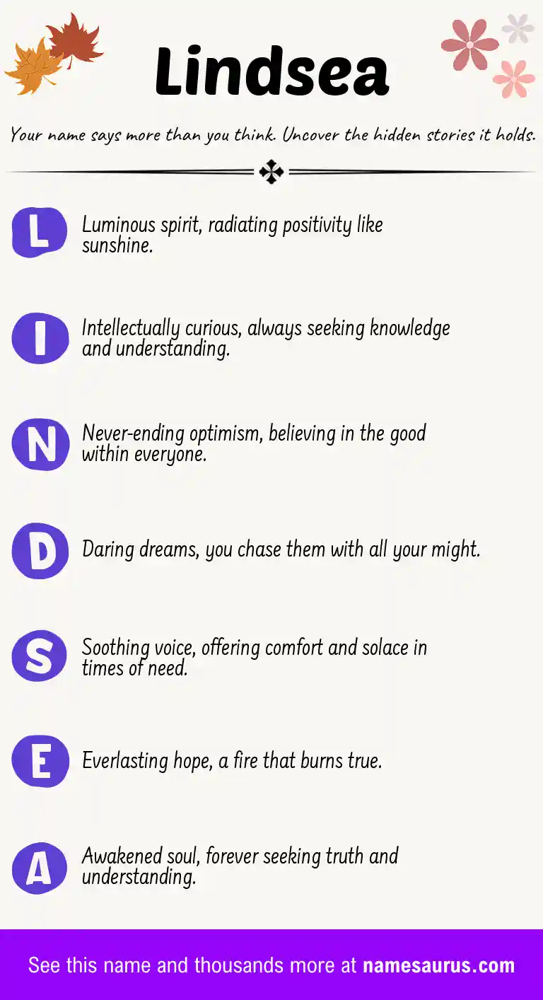 Acrostic poem about Lindsea.
