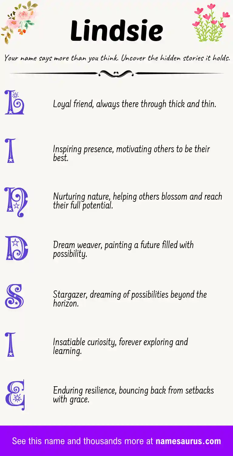 Acrostic poem about Lindsie.