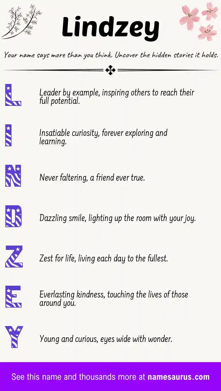 Acrostic poem about Lindzey.