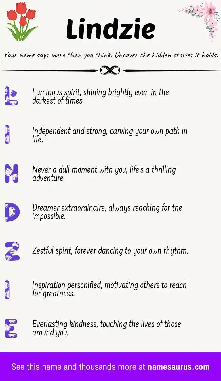 Acrostic poem about Lindzie.