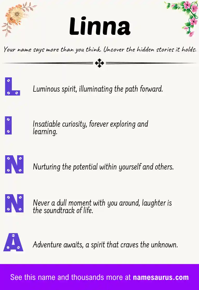 Acrostic poem about Linna.