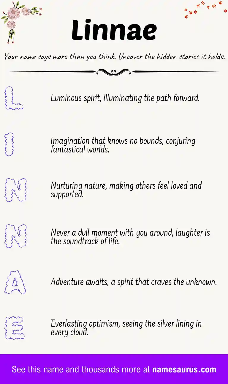 Acrostic poem about Linnae.