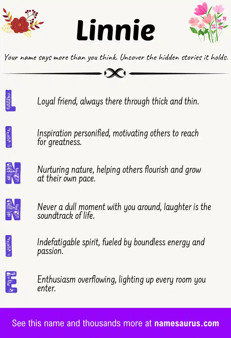 Acrostic poem about Linnie.