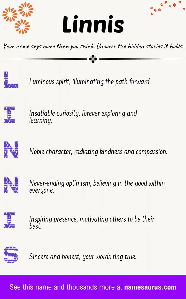 Acrostic poem about Linnis.