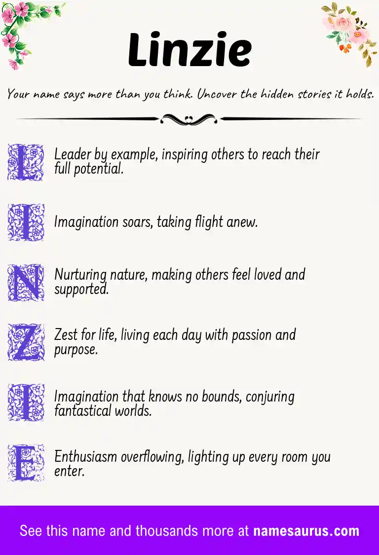 Acrostic poem about Linzie.