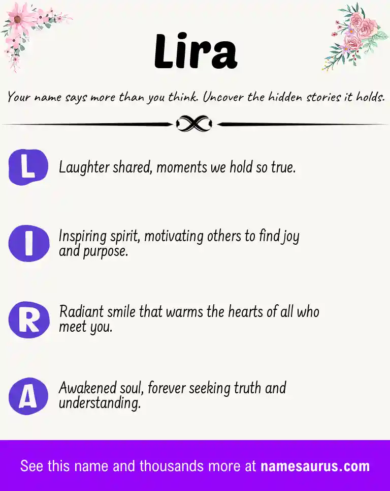 Acrostic poem about Lira.