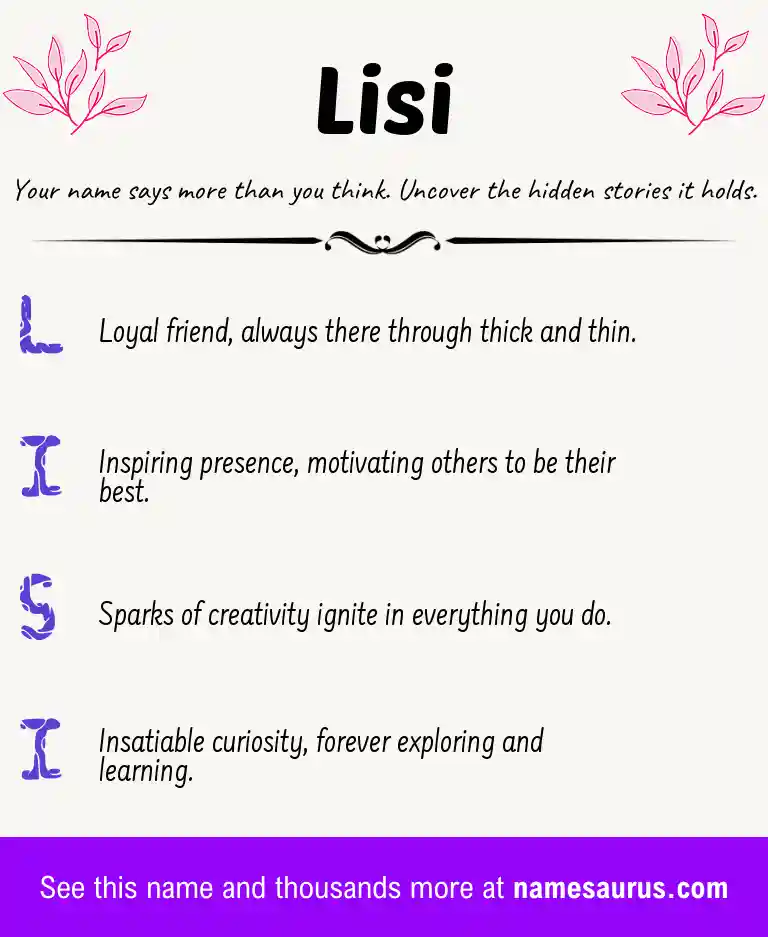 Acrostic poem about Lisi.