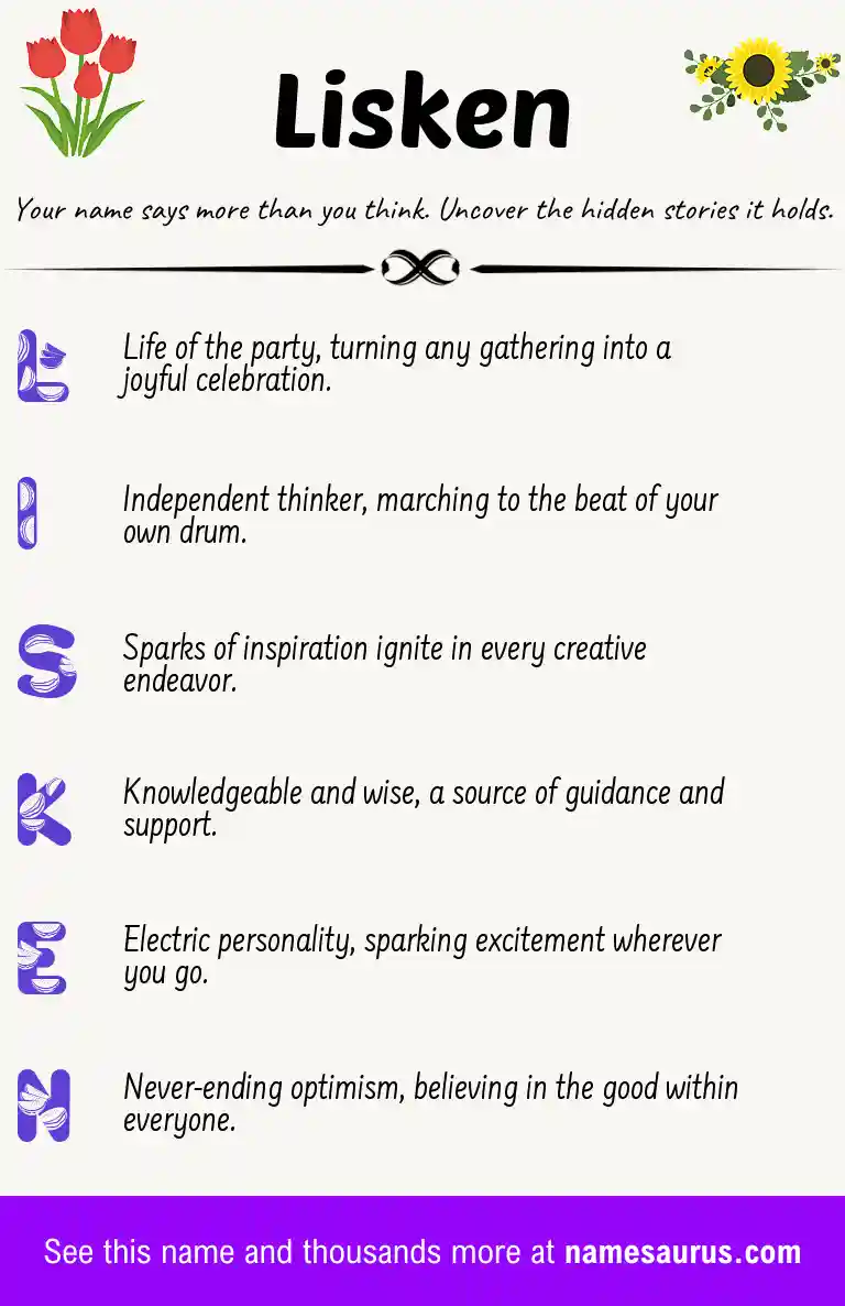 Acrostic poem about Lisken.