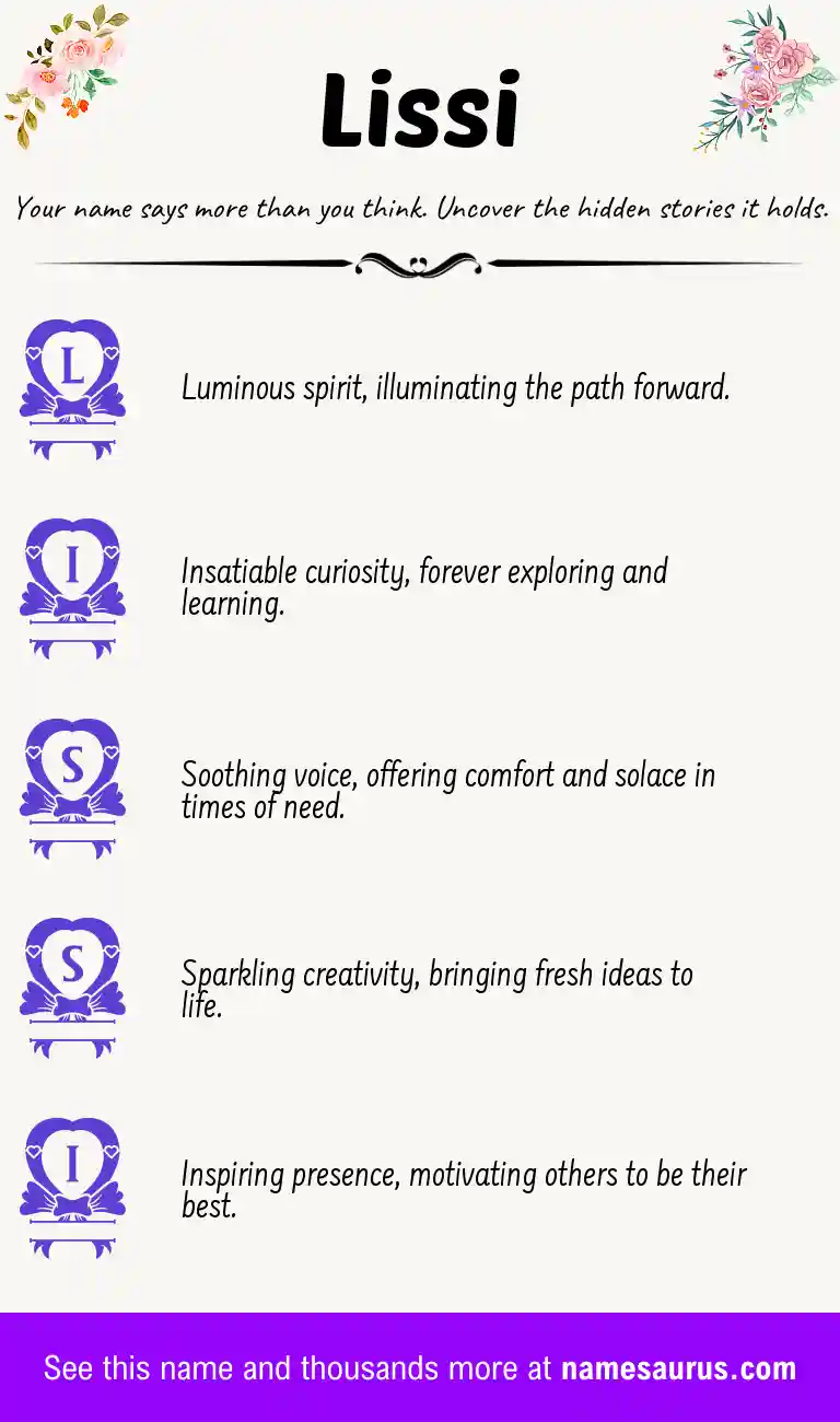 Acrostic poem about Lissi.