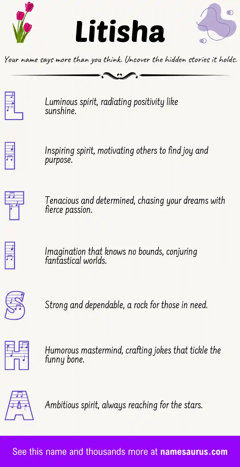 Acrostic poem about Litisha.